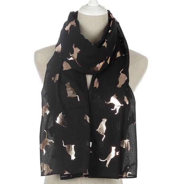 winfox fashion black pink grey navy scarf women female shiny foil gold metallic cat scarf wrap shawl foulard ladies
winfox fashion black pink grey navy scarf women female shiny foil gold metallic cat scarf wrap shawl foulard ladies