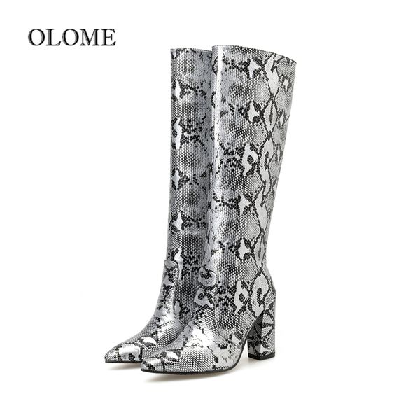 snakeskin pattern knee-high boots women pointed toe chunky high heels zipper pu leather boots woman fashion ladies shoes, Black
snakeskin pattern knee-high boots women pointed toe chunky high heels zipper pu leather boots woman fashion ladies shoes, Black