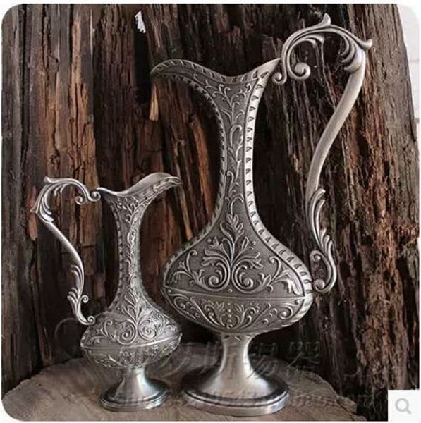 european-style retro tin flower vase silver tin with a handle metal decorative vase hp003
european-style retro tin flower vase silver tin with a handle metal decorative vase hp003