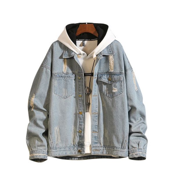 mens fashion brief denim jackets oversize seasons lapel neck coats frayed vintage pocket male street clothing, Black;brown
mens fashion brief denim jackets oversize seasons lapel neck coats frayed vintage pocket male street clothing, Black;brown