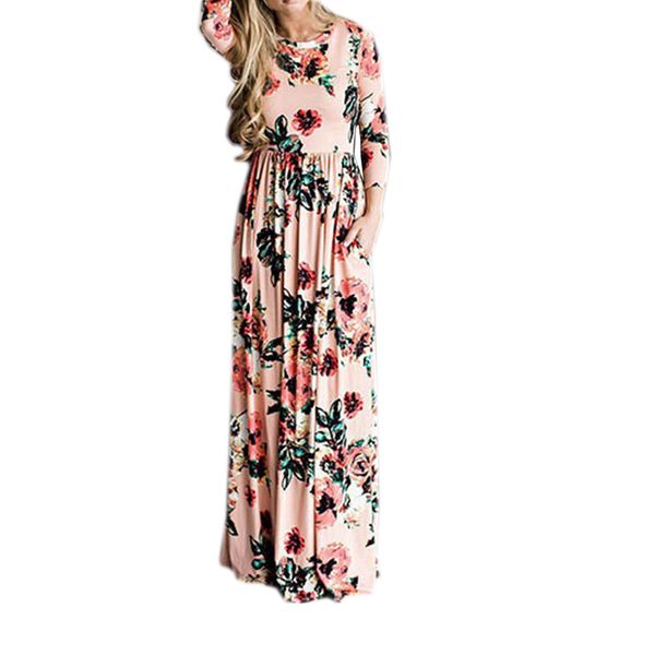 women long sleeve o-neck floral printed floor-length maxi dresses summer beach party dresses, Black;gray
women long sleeve o-neck floral printed floor-length maxi dresses summer beach party dresses, Black;gray