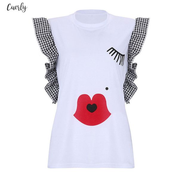 women shirts butterfly sleeve casual print o neck wild white red lips elegant noble simple summer blouse shirts
women shirts butterfly sleeve casual print o neck wild white red lips elegant noble simple summer blouse shirts