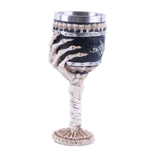 punk resin skull stainless steel wine drinking glass / goblet glasses #1
punk resin skull stainless steel wine drinking glass / goblet glasses #1