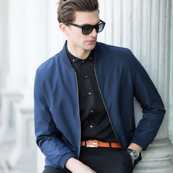 jacket men 2019 autumn and winter new business casual men's jacket stand-up collar slim solid color men's baseball shirt, Black;brown
jacket men 2019 autumn and winter new business casual men's jacket stand-up collar slim solid color men's baseball shirt, Black;brown