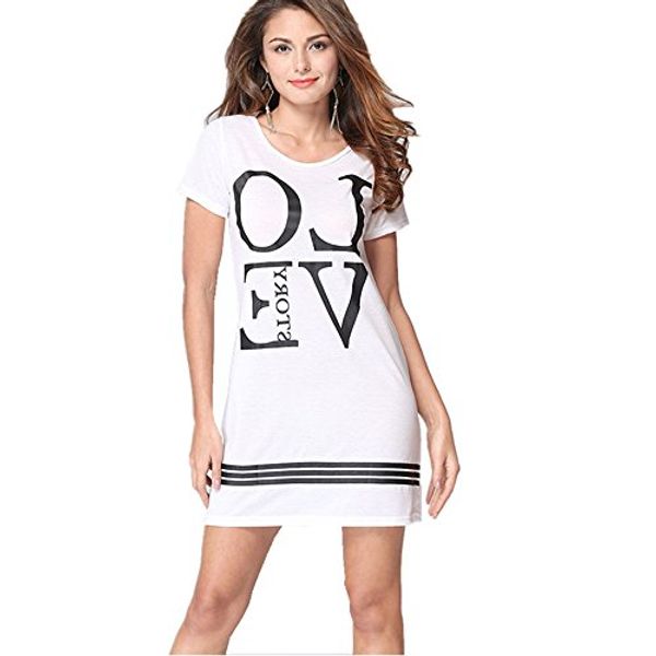 omonsim women love printed round neck short sleeve shirt dresses, Black;gray
omonsim women love printed round neck short sleeve shirt dresses, Black;gray