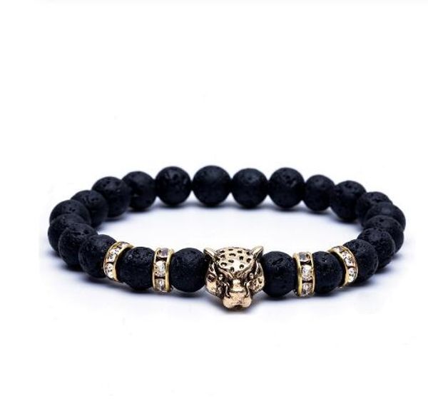 8mm natural stone lava stone bead strand bracelet for men male's leopard pendant panther head charms bracelet jewelry on hand gb855, Black
8mm natural stone lava stone bead strand bracelet for men male's leopard pendant panther head charms bracelet jewelry on hand gb855, Black