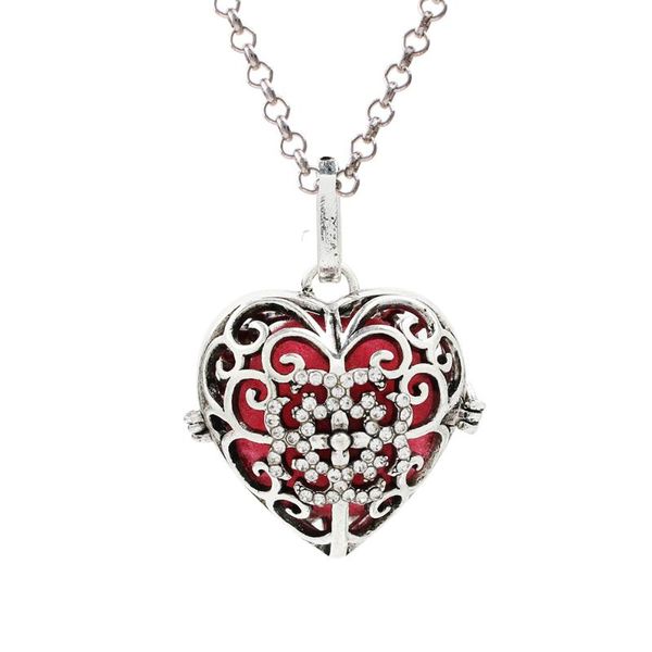 1pc antique rhinestone love heart open locket essential oil diffuser pendant lava beads cage charms with chain for gift, Silver
1pc antique rhinestone love heart open locket essential oil diffuser pendant lava beads cage charms with chain for gift, Silver