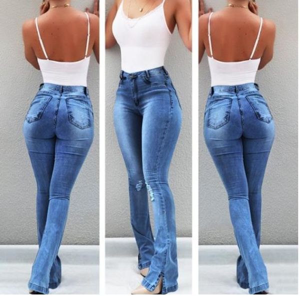new 2020 high waist jeans mom bell bottom ripped female jeans for women denim skinny flare wide leg plus size black pants, Blue
new 2020 high waist jeans mom bell bottom ripped female jeans for women denim skinny flare wide leg plus size black pants, Blue