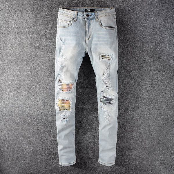2020 jeans famous brand designer luxury jeans men fashion street wear mens biker jeans printing brand fear of god, Blue
2020 jeans famous brand designer luxury jeans men fashion street wear mens biker jeans printing brand fear of god, Blue