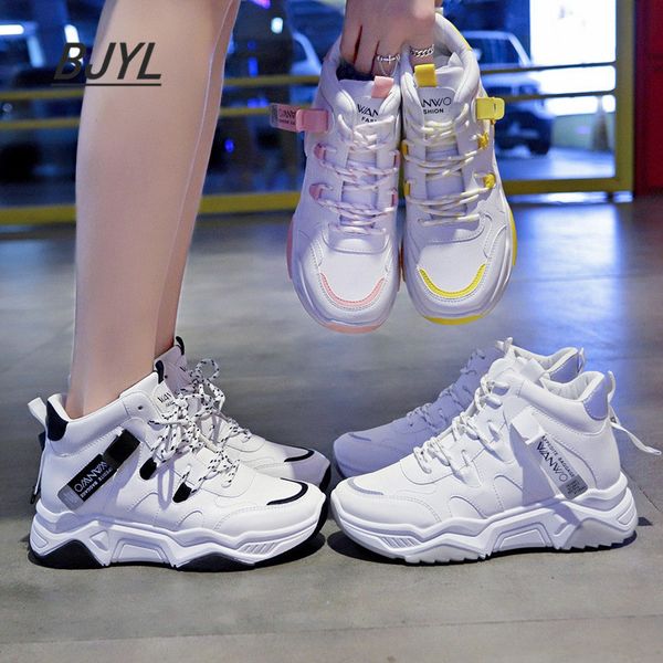 2019 autumn new korean high-sneakers female students white shoes female wild running women's casual shoes, Black
2019 autumn new korean high-sneakers female students white shoes female wild running women's casual shoes, Black