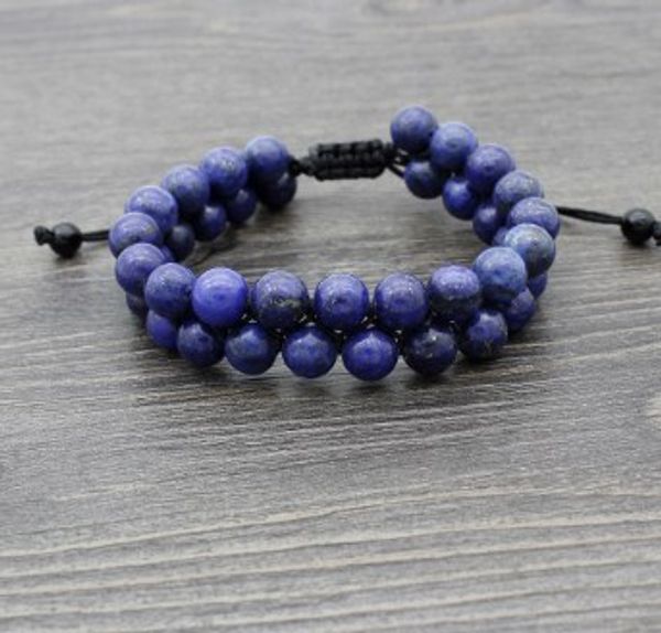 8mm yyy1 two row lapis lazuli adjusted macrame charm braided braiding rope bangles charm bracelet stone bead women men gift, Black
8mm yyy1 two row lapis lazuli adjusted macrame charm braided braiding rope bangles charm bracelet stone bead women men gift, Black