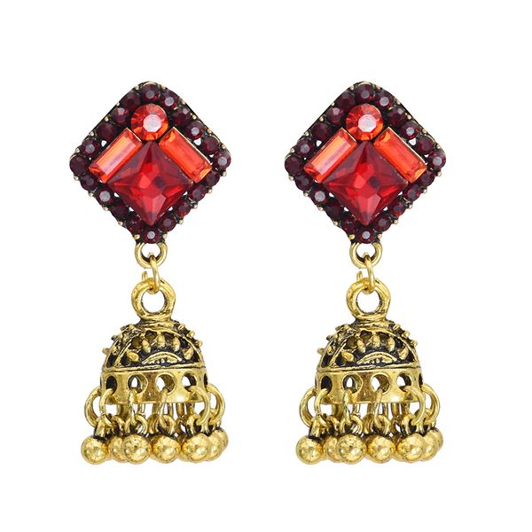indian vintage gold alloy with crystal bells tassel jhumka earrings for women bohemian party jewelry, Silver
indian vintage gold alloy with crystal bells tassel jhumka earrings for women bohemian party jewelry, Silver