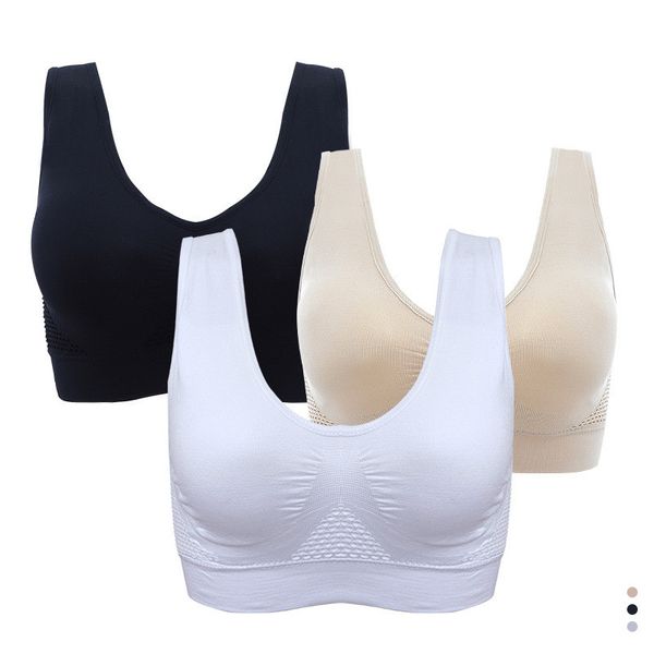 gym clothing women mesh breathable bra shockproof foam mat seamless fitness push up yoga sports, White;black
gym clothing women mesh breathable bra shockproof foam mat seamless fitness push up yoga sports, White;black