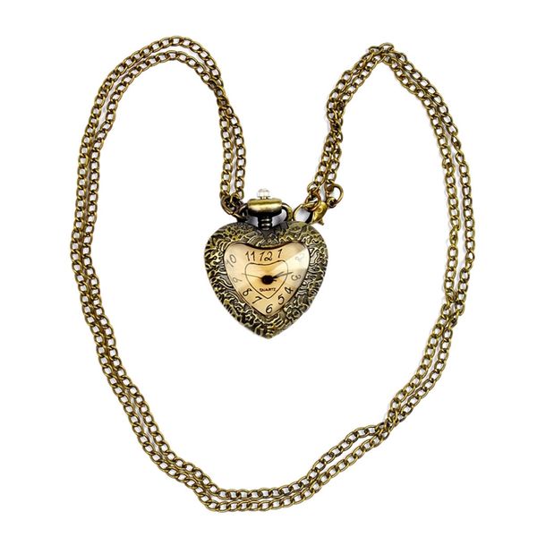 vintage pocket watch heart shaped floral carved quartz small pocket watch classical brown glass, Slivery;golden 
vintage pocket watch heart shaped floral carved quartz small pocket watch classical brown glass, Slivery;golden