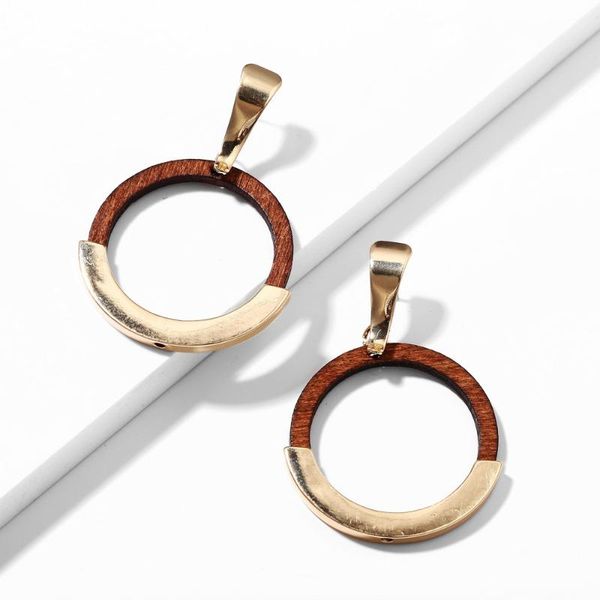 new semi-metallic wooden circle alloy earrings creative retro simple earrings for female, Silver
new semi-metallic wooden circle alloy earrings creative retro simple earrings for female, Silver