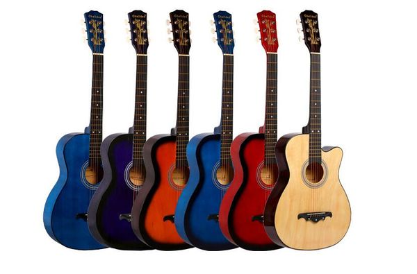 

perfect 38 inch acoustic guitar popular beginners getting started practicing basswood guitar