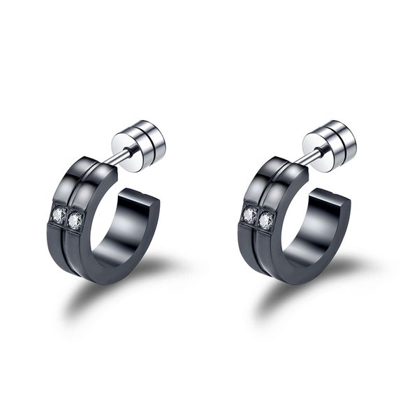 classical black stainless steel stud earrings for women girl cute cz jewelry party gift fashion cubic zirconia earrings 2020 new, Golden;silver
classical black stainless steel stud earrings for women girl cute cz jewelry party gift fashion cubic zirconia earrings 2020 new, Golden;silver