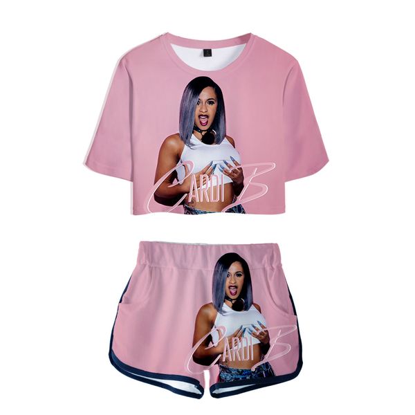 2019 3d cardi b print summer two pieces set women fashion shorts and crop casual harajuku tracksuit women plus size, White
2019 3d cardi b print summer two pieces set women fashion shorts and crop casual harajuku tracksuit women plus size, White