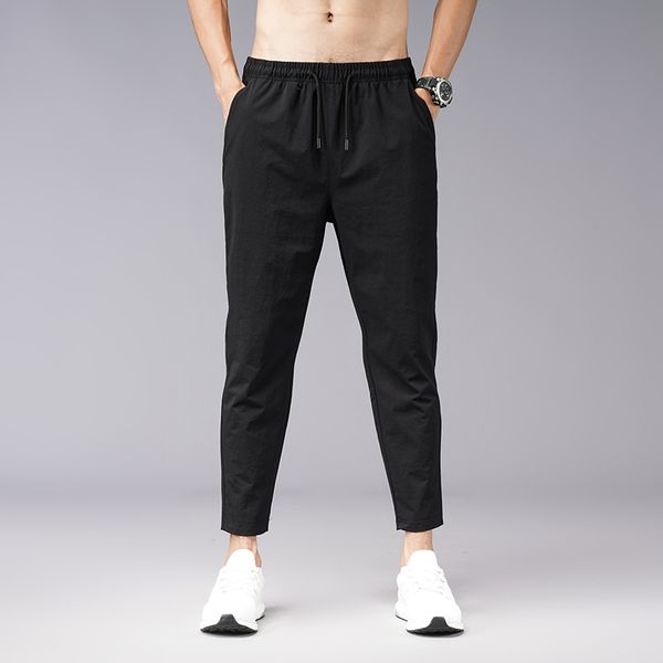 men's pants arrival spring autumn casual slim fit men solid color running fitness elastic waist climb ankle length, Black
men's pants arrival spring autumn casual slim fit men solid color running fitness elastic waist climb ankle length, Black