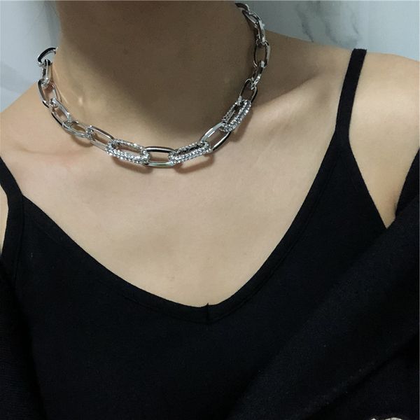 fashion crystal thick chain short necklace hipster street shoot wild necklace clavicle chain sale, Silver
fashion crystal thick chain short necklace hipster street shoot wild necklace clavicle chain sale, Silver