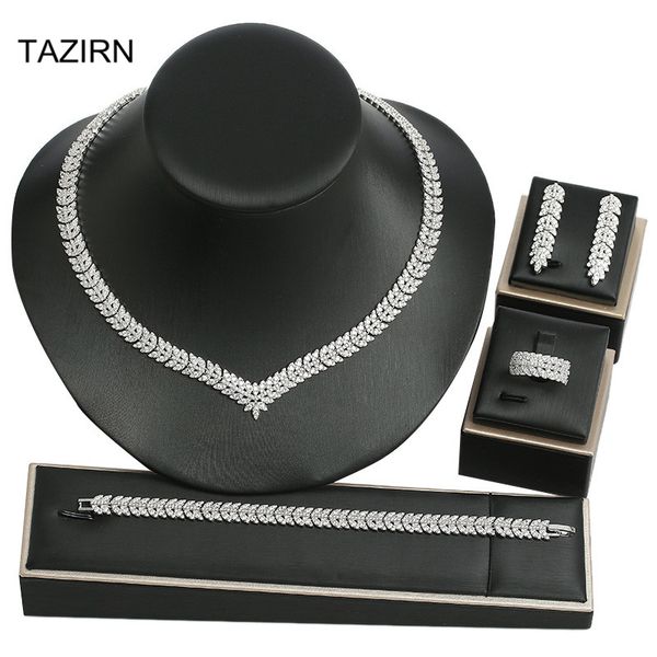 silver crystal bridal jewelry sets cubic zirconia necklace bracelet earrings and rings 4 pcs dubai wedding full jewelry sets
silver crystal bridal jewelry sets cubic zirconia necklace bracelet earrings and rings 4 pcs dubai wedding full jewelry sets