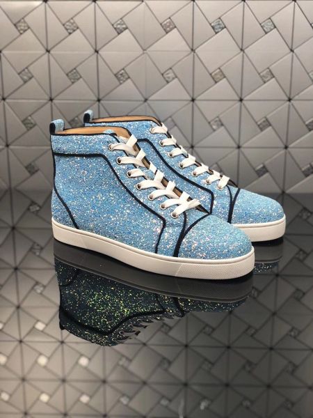 high glitter leather sneakers shoes for women,men red bottom designer shoes famous red sole round toes outdoor trainers eu35-47, Black
high glitter leather sneakers shoes for women,men red bottom designer shoes famous red sole round toes outdoor trainers eu35-47, Black