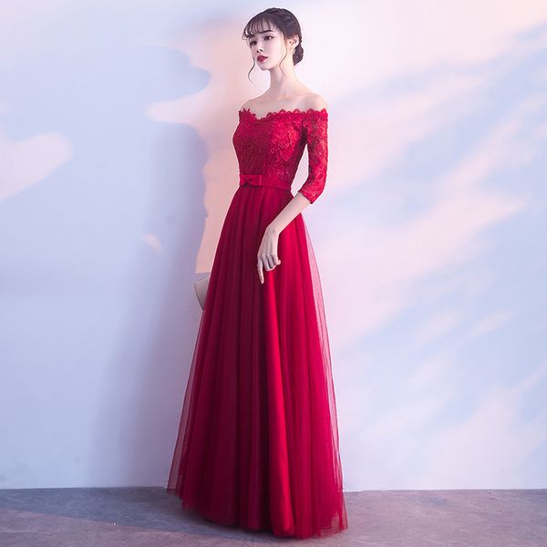 off shoulder lace chinese prom gowns female cheongsam dress vestidos oriental wedding gowns party dresses, Red
off shoulder lace chinese prom gowns female cheongsam dress vestidos oriental wedding gowns party dresses, Red