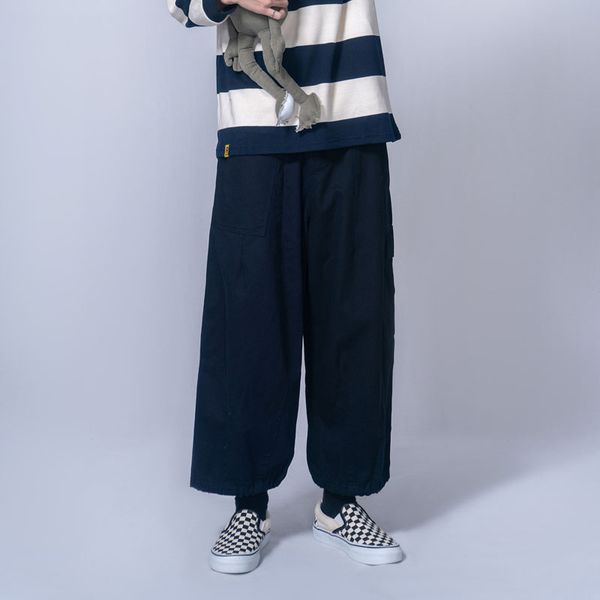 men's pants male women retro fashion hip hop wide leg cargo men elastic waist japan streetwear splice colors loose casual trousers, Black
men's pants male women retro fashion hip hop wide leg cargo men elastic waist japan streetwear splice colors loose casual trousers, Black