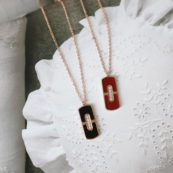 geometric rectangle black red necklace pendant clavicle chain classic retro necklace jewelry accessory gift does not fade, Silver
geometric rectangle black red necklace pendant clavicle chain classic retro necklace jewelry accessory gift does not fade, Silver