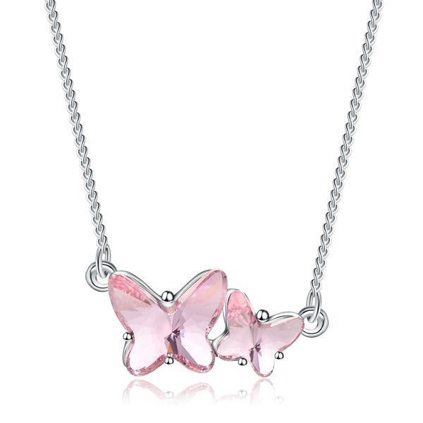 2019 new pink crystal clavicle chain chokers necklace female luxury and beautiful butterfly pendant necklaces for women, Silver
2019 new pink crystal clavicle chain chokers necklace female luxury and beautiful butterfly pendant necklaces for women, Silver