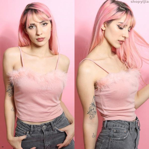 sleeveless crop casual summer women t-shirt fur strappy bustier tank cami fashion vest shirts ladies pink clothes, White
sleeveless crop casual summer women t-shirt fur strappy bustier tank cami fashion vest shirts ladies pink clothes, White