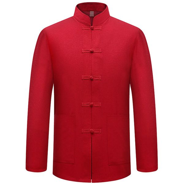new male cotton shirt traditional chinese men coat clothing tai chi uniform autumn spring long sleeve jacket for man, Black;brown
new male cotton shirt traditional chinese men coat clothing tai chi uniform autumn spring long sleeve jacket for man, Black;brown