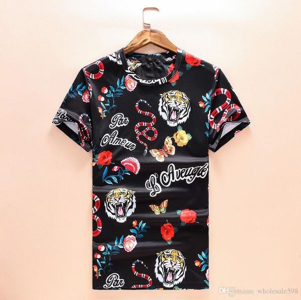 men's t-shirts 2019 new designer mens clothing luxury shirt summer fashion tide streetwear tiger snake rose print short sleeve size m-3, White;black
men's t-shirts 2019 new designer mens clothing luxury shirt summer fashion tide streetwear tiger snake rose print short sleeve size m-3, White;black