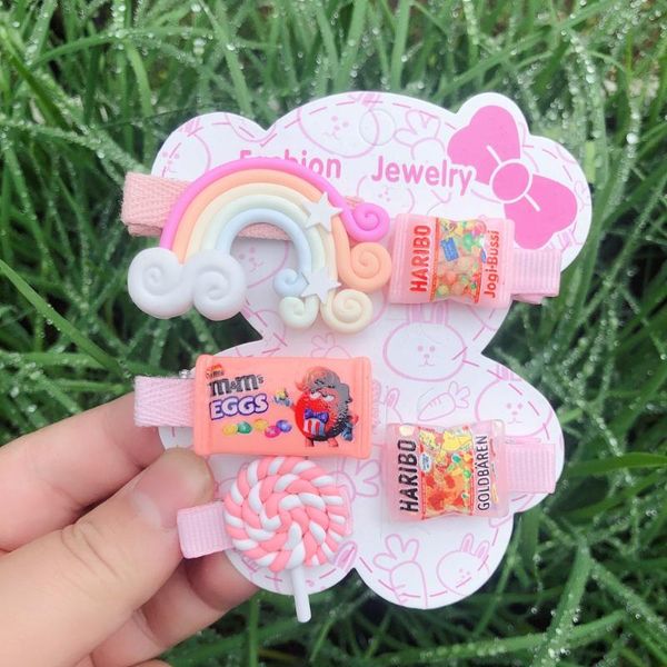 5pcs cute baby girls candy hairpins set rainbow colorful headwear sweet headdress hair clips accessories, Slivery;white
5pcs cute baby girls candy hairpins set rainbow colorful headwear sweet headdress hair clips accessories, Slivery;white