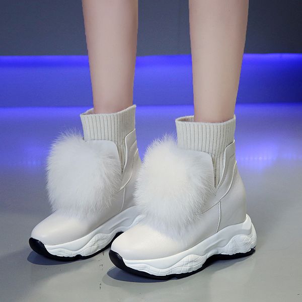 2020 height increasing boots women platform wedges furry fur decoration ankle boots women winter keep warm shoes, Black
2020 height increasing boots women platform wedges furry fur decoration ankle boots women winter keep warm shoes, Black