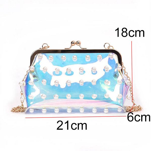 fashion pearl hologram laser colorful bag clear transparent pvc women messenger bag girls small chain clutch crossbody bags
fashion pearl hologram laser colorful bag clear transparent pvc women messenger bag girls small chain clutch crossbody bags