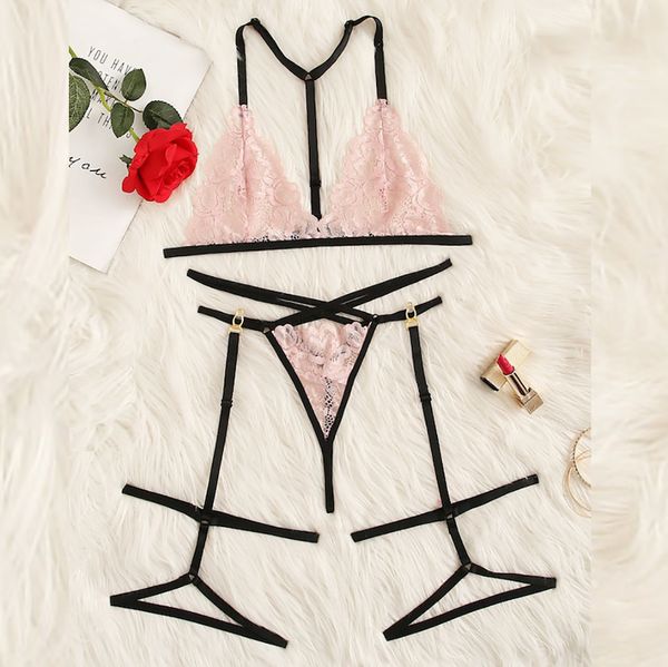 women lingerie lace sleepwear brassiere femme exquisite lingerie bra+garter+briefs set dessous babydoll cut-out bra set, Red;black
women lingerie lace sleepwear brassiere femme exquisite lingerie bra+garter+briefs set dessous babydoll cut-out bra set, Red;black