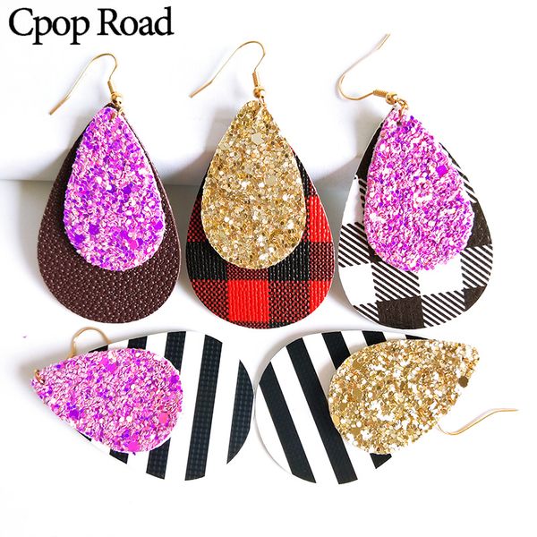 lattice leather earrings for women double layers zebra pattern sequins fashion jewelry female drop earrings trendy giltter girl party gifts, Silver
lattice leather earrings for women double layers zebra pattern sequins fashion jewelry female drop earrings trendy giltter girl party gifts, Silver