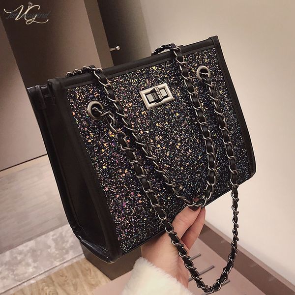 elegant female sequin tote bag 2020 summer new quality pu leather womens designer handbag lock shoulder messenger pu bag
elegant female sequin tote bag 2020 summer new quality pu leather womens designer handbag lock shoulder messenger pu bag