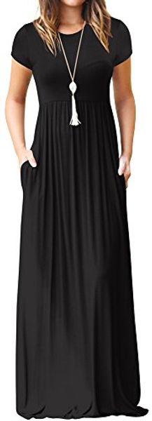 19kenna women's summer short sleeve high waist maxi dress with pocket, Black;gray
19kenna women's summer short sleeve high waist maxi dress with pocket, Black;gray