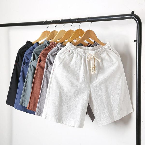 2019 new spring summer men's casual pants cotton beach pants korean version solid color linen male slim tide shorts sa-8, White;black
2019 new spring summer men's casual pants cotton beach pants korean version solid color linen male slim tide shorts sa-8, White;black