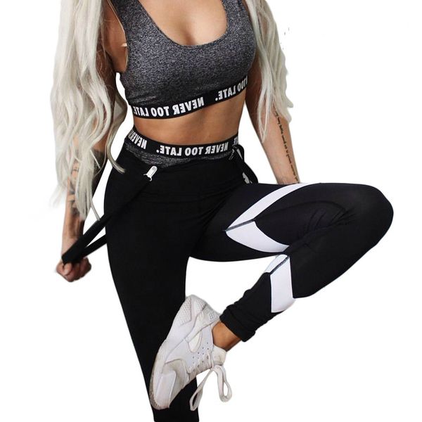 chrleisure yoga pants women high waist elastic yoga leggings sports workout pants women women's fitness sport leggin tights, White;red
chrleisure yoga pants women high waist elastic yoga leggings sports workout pants women women's fitness sport leggin tights, White;red