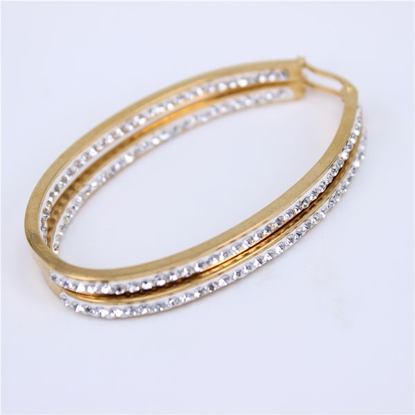 2018 new design gold color hiphop crystal big hoop earrings stainless steel women jewelry oval earring lh460, Golden;silver
2018 new design gold color hiphop crystal big hoop earrings stainless steel women jewelry oval earring lh460, Golden;silver