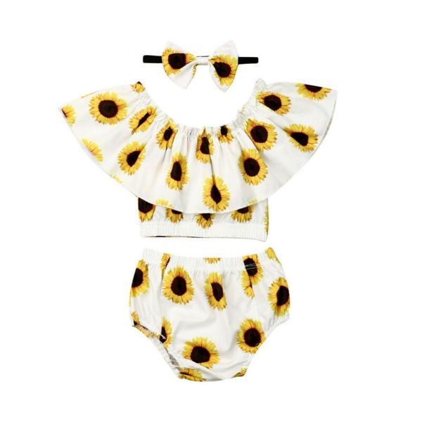 2020 summer newborn baby girl cute sunflower printing vest +shorts pants 3pcs outfit clothes, White
2020 summer newborn baby girl cute sunflower printing vest +shorts pants 3pcs outfit clothes, White