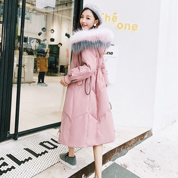 down coat parka winter jacket women's long section 2019 new korean slim large fur collar thick warm fashion chaqueta mujer f1649, Black
down coat parka winter jacket women's long section 2019 new korean slim large fur collar thick warm fashion chaqueta mujer f1649, Black