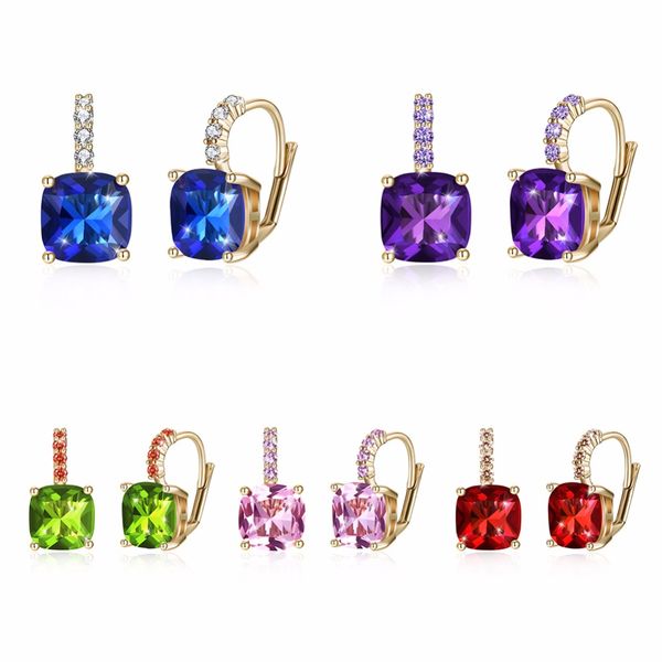 luxury wedding women huggie earring rose gold color 585 jewelry fashion big square pink/purple/red/blue zircon hoop earring, Golden;silver
luxury wedding women huggie earring rose gold color 585 jewelry fashion big square pink/purple/red/blue zircon hoop earring, Golden;silver