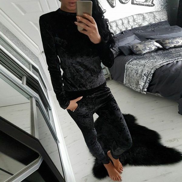 2018 2019 winter spring women velvet two piece set fashion round neck hoodies and pencil pants fitness casual tracksuit, White
2018 2019 winter spring women velvet two piece set fashion round neck hoodies and pencil pants fitness casual tracksuit, White