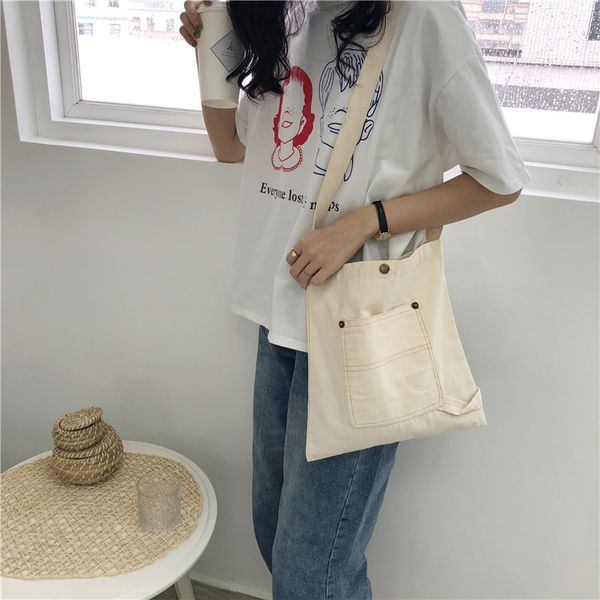 solid beach bag bookbag canvas shopping tote women's shoulder bags simple student girl handbag 2019 new with outside pocket
solid beach bag bookbag canvas shopping tote women's shoulder bags simple student girl handbag 2019 new with outside pocket