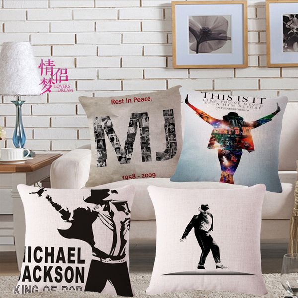 originality mike jackson cotton flax pillow back cushion loose coat