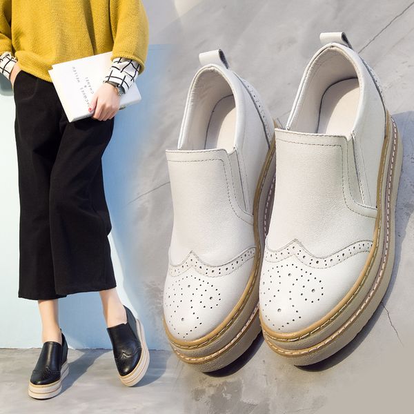 leather women's shoes loafers with fur clogs platform female footwear oxfords casual sneaker round toe increas height shallow, Black
leather women's shoes loafers with fur clogs platform female footwear oxfords casual sneaker round toe increas height shallow, Black